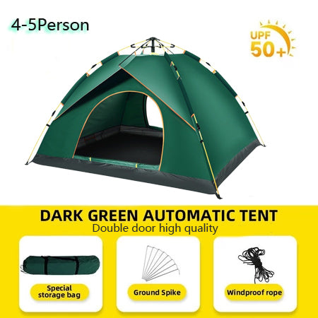 4/6 Tent for camping water proof Persons Outdoor heavy duty Tents Double Layer Automatic Dome Camper Tent Portable