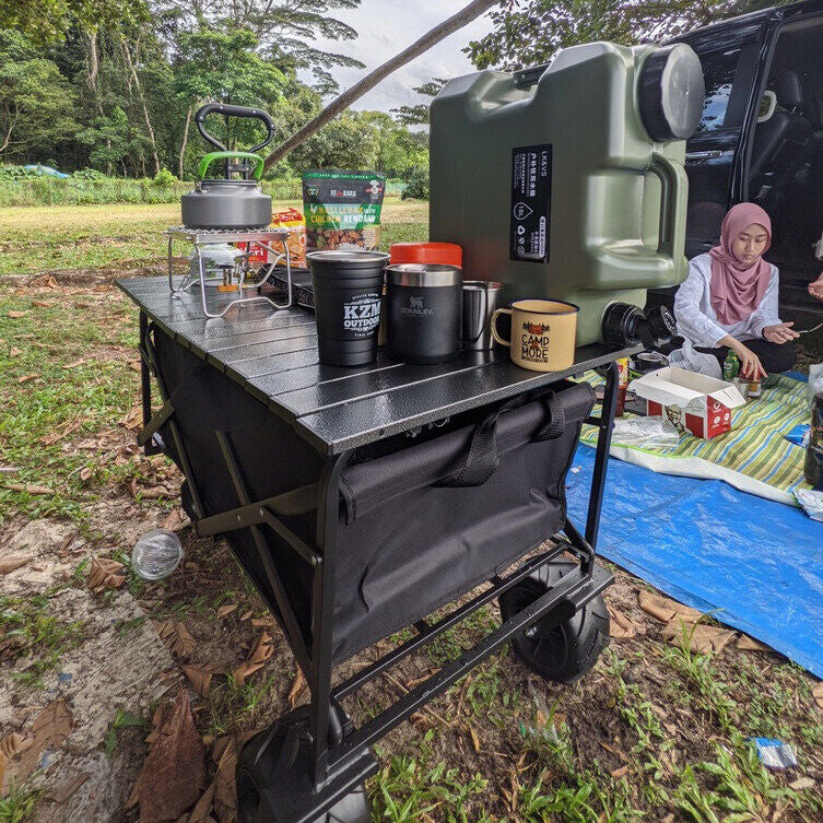 ElyseeOutdoor Wagon Trolley Capacity 250KG Outdoor Camping Wagon trolley Cart Folding Beach Garden Camping Shopping Cart Fishing Stall Trolley